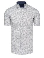 Pánská bílá košile s krátkým rukávem FashionStreet KX1059