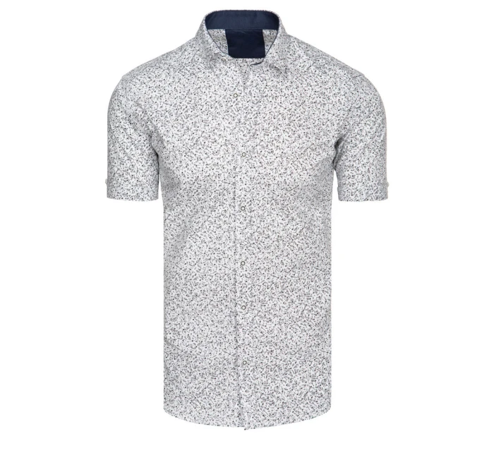 Pánská bílá košile s krátkým rukávem FashionStreet KX1059