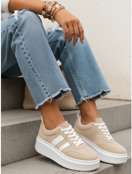 FashionStreet béžové dámské tenisky ZY1378