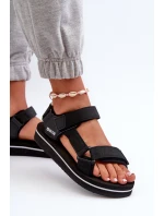 Dámské sandály na platformě Big Star NN274A532 černé Dámské sandály na platformě Big Star NN274A532 černé