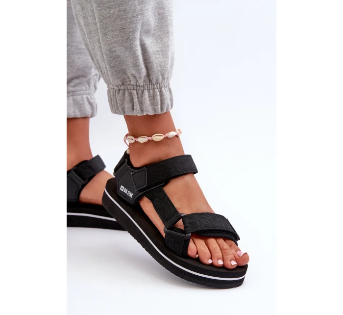 Dámské sandály na platformě Big Star NN274A532 černé Dámské sandály na platformě Big Star NN274A532 černé