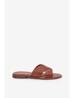 Kožené Dámské Pantofle Lewski Shoes model 21682352 Camel - Boto Kožené Dámské Pantofle Lewski Shoes model 21682352 Camel - Boto