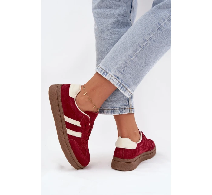 Dámské semišové tenisky na platformě bordové model 21708116 - EVENTO Dámské semišové tenisky na platformě bordové model 21708116 - EVENTO