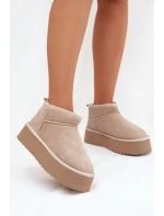 Dámské sněhule z přírodního semiše béžové Mairene Dámské sněhule z přírodního semiše béžové Mairene