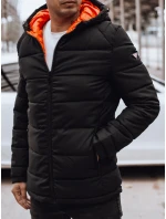 Pánská prošívaná zimní bunda s kapucí černá FashionStreet TX4895