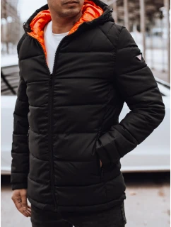 Pánská prošívaná zimní bunda s kapucí černá FashionStreet TX4895