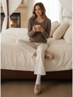 Dámský svetr béžový model 21982710 - Dstreet