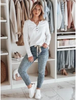 Dámské džínové kalhoty slim fit s páskem FLORAJIN blue FashionStreet UY2463 Dámské džínové kalhoty slim fit s páskem FLORAJIN blue FashionStreet UY2463