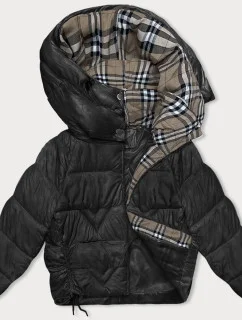 Černá dámská bunda pro přechodné období s podšívkou model 21245847 - XINYILUN