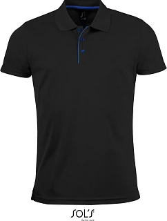 SOL'S Performer Men Pánské piqué sportovní polo 25.1199 black