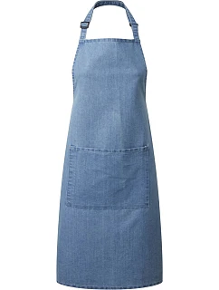 Premier PR 154 Zástěra s laclem a kapsou na břiše "Colours" 39.0154 blue denim