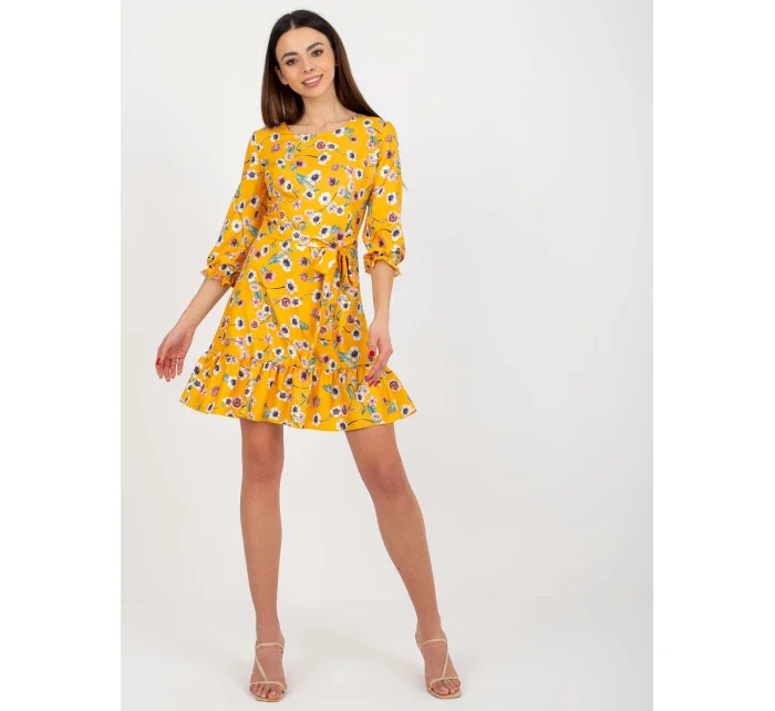 Sukienka LK SK model 21195973 ciemny żółty - FPrice