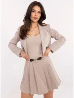 Spódnica MI SD model 20834547 ciemny bezowy - FPrice Spódnica MI SD model 20834547 ciemny bezowy - FPrice