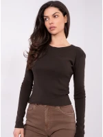 Bluzka WT BZ model 21875374 ciemny brązowy - FPrice Bluzka WT BZ model 21875374 ciemny brązowy - FPrice