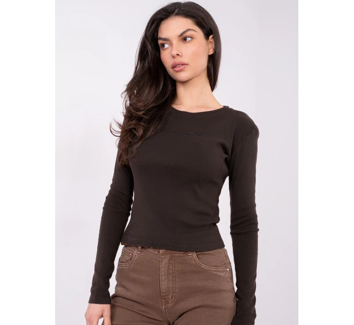 Bluzka WT BZ model 21875374 ciemny brązowy - FPrice Bluzka WT BZ model 21875374 ciemny brązowy - FPrice