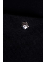 M788 Trapézové šaty s předními kapsami - černé