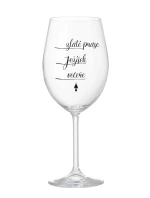 ZLATÉ PRASE, JEŽÍŠEK, VEČEŘE - čirá sklenice na víno 350 ml