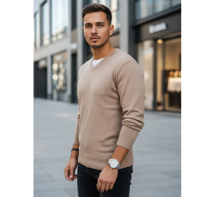 Pánský svetr s velbloudí Dstreet model 21994002 - FashionStreet