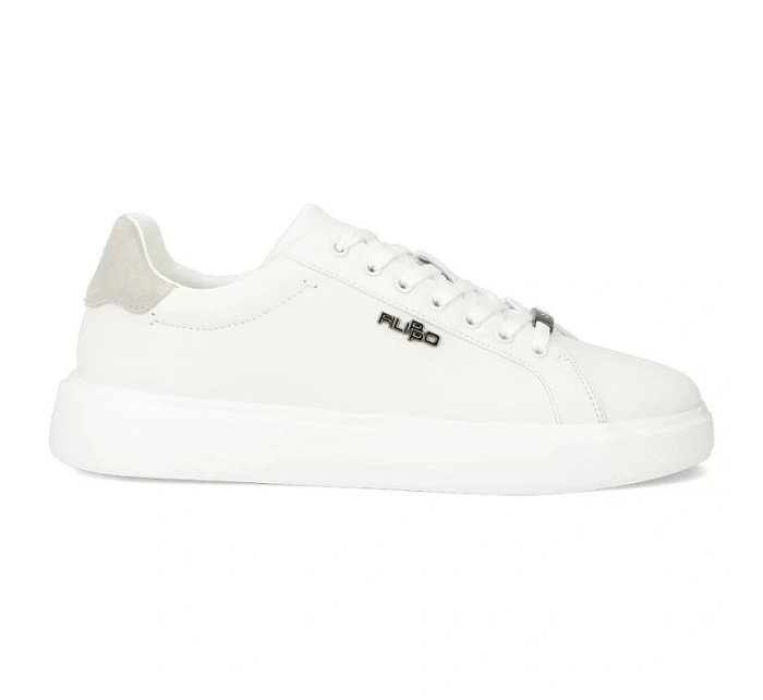 Pánské kožené polobotky bílé model 22079019 - FILIPPO Pánské kožené polobotky bílé model 22079019 - FILIPPO