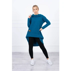 Mikina s dlouhými zády a kapucí Marine