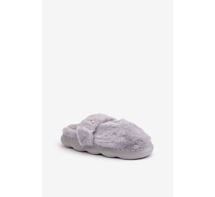 Kožešinové Pantofle S Šedé model 21681711 - Boto Kožešinové Pantofle S Šedé model 21681711 - Boto