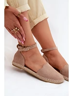 Dámské espadrilky z imitace semiše Vinceza 23-34594 Béžové