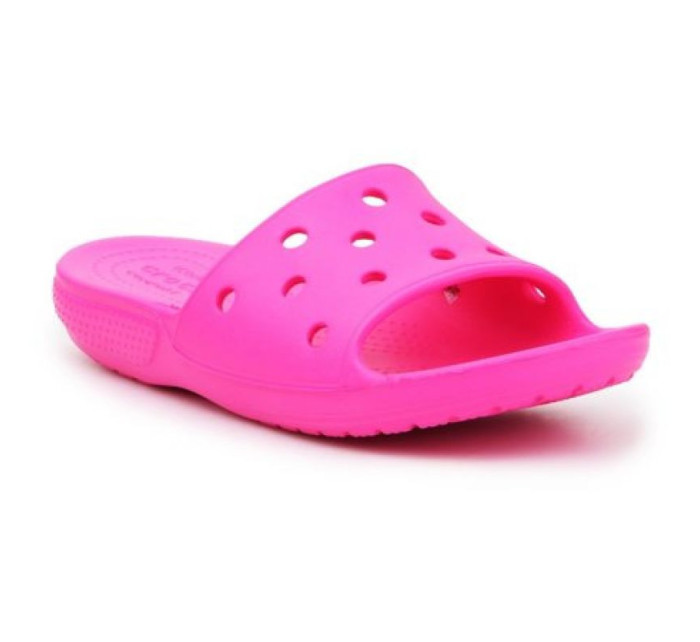 Dětské nazouváky Classic Slide 206396-6QQ Neon růžová - Crocs