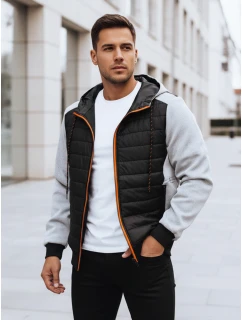 Pánská světle šedá prošívaná bunda FashionStreet TX4393