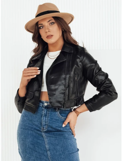 Dámská kožená bunda black Dstreet model 21973145 - FashionStreet