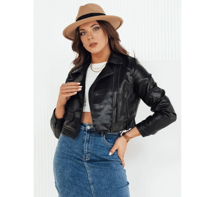 Dámská kožená bunda black Dstreet model 21973145 - FashionStreet
