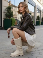 FashionStreet béžové dámské boty ZY1272