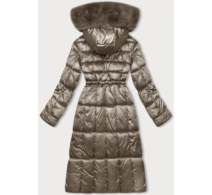 Vypasovaná béžová dámská zimní bunda S'west (B8207-B8282-12)