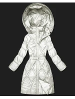 Prošívaný kabát pro přechodné období v barvě ecru s kapucí Goodlookin (Y3-9215-12) Prošívaný kabát pro přechodné období v barvě ecru s kapucí Goodlookin (Y3-9215-12)