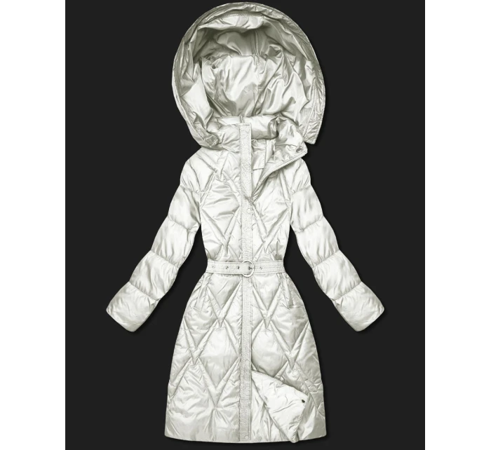 Prošívaný kabát pro přechodné období v barvě ecru s kapucí Goodlookin (Y3-9215-12) Prošívaný kabát pro přechodné období v barvě ecru s kapucí Goodlookin (Y3-9215-12)