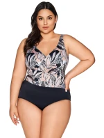 Dámské jednodílné plavky 61 black plus - AVA