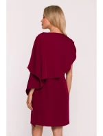 Šaty s  bordó model 21470662 - STYLOVE