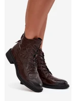 Dámské boty Artiker – zateplené, přírodní kůže, čokoládové Dámské boty Artiker – zateplené, přírodní kůže, čokoládové