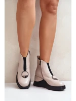 Boty na klínovém podpatku model 201014 Step in style Boty na klínovém podpatku model 201014 Step in style