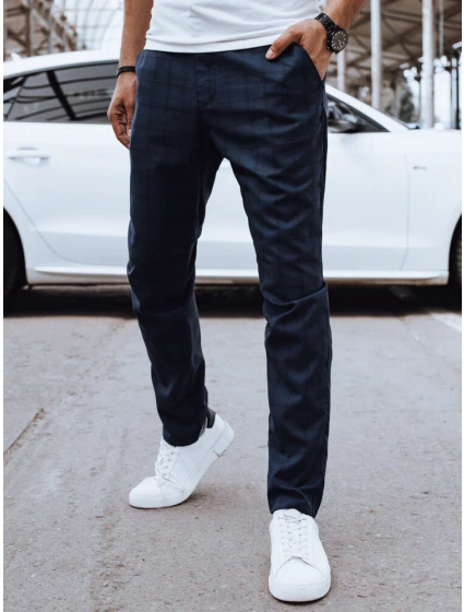 Pánské ležérní tmavě modré kalhoty FashionStreet UX4381