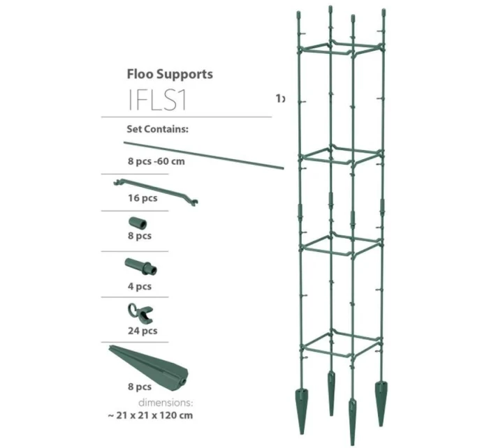 PODPĚRKY NA PODLAHU 21x21x120 cm FOREST GREEN dětské