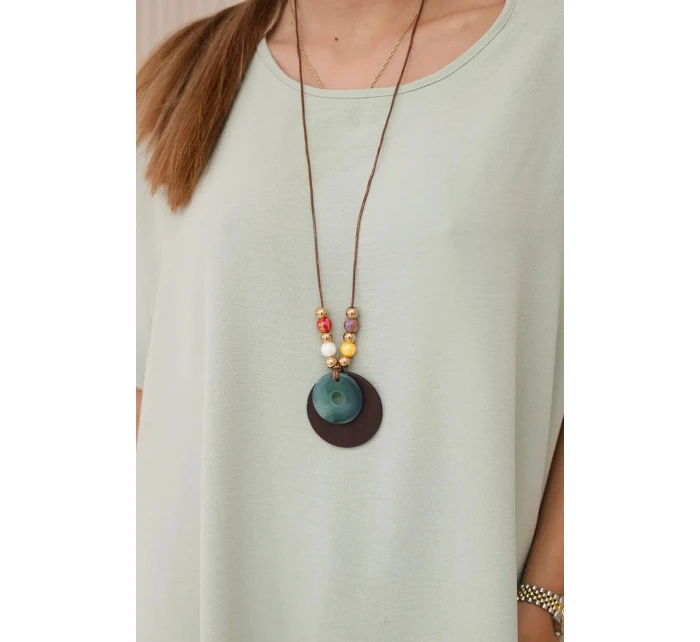 Oversized halenka s přívěskem světlá máta Oversized halenka s přívěskem světlá máta