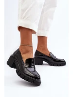 Dámské mokasíny na masivním podpatku Big Star model 21653905 Černé - Big Star Shoes