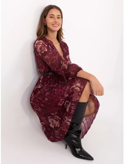 Sukienka IT SK bordowy model 21488908 - FPrice Sukienka IT SK bordowy model 21488908 - FPrice