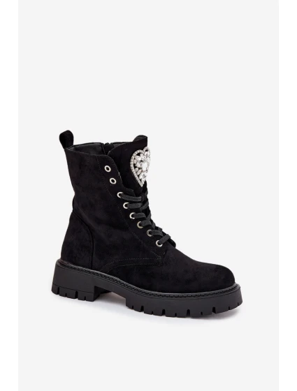 Dámské workery s krystaly Rosira – černé