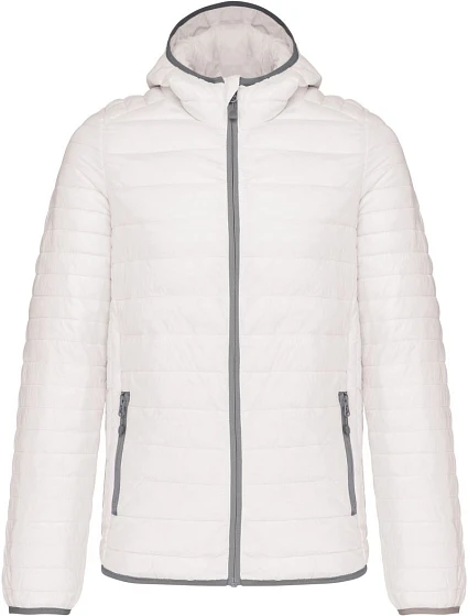 Kariban K 6110 Lehká pánská prošívaná bunda s kapucí 20.6110 white Kariban K 6110 Lehká pánská prošívaná bunda s kapucí 20.6110 white