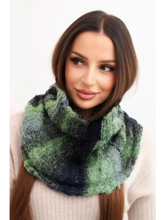 Komin dámský vlněný měkký šátek golf zimní KN21 zelený
