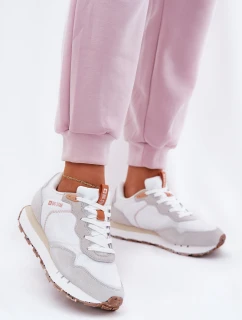 Semišové Lehké Sportovní Boty Pro Ženy Big Star RR274235 HI-POLY SYSTEM Béžové