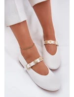 Dámské Baletky S Páskem A Zlatými Bílé model 21699403 - Boto