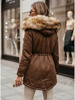 Dámská zimní bunda parka hnědá Dstreet model 21971014 - FashionStreet Dámská zimní bunda parka hnědá Dstreet model 21971014 - FashionStreet