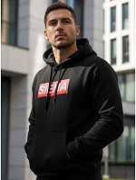 SIEMA pánská mikina s kapucí černá FashionStreet NX0031B SIEMA pánská mikina s kapucí černá FashionStreet NX0031B